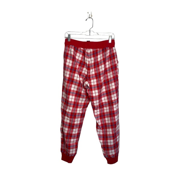 Aerie Red White & Navy Blue Plaid Drawstring Jogger Pajama Pants Small Women’s - Picture 6 of 12